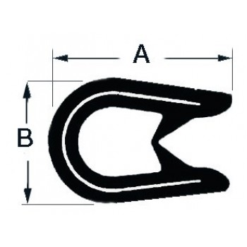 Profilo per bordare vetroresina o altri materiali - 1.5 - 4 mm BIANCO